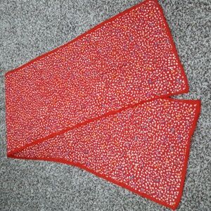 Red printed scarf